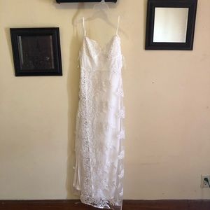 White lace formal dress! Never worn with tags.